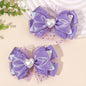 2 pièces Élégants Barrettes à Nœud Cœur pour la Saint-Valentin, Mini Barrettes à Nœud Cœur Décorées, Accessoires à Nœud Pailletés pour Princesse, Cadeaux pour Filles, Saint-Valentin