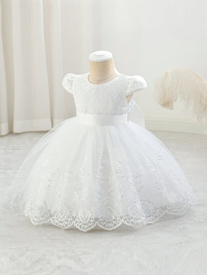 Robe de princesse pour enfants, robe d'anniversaire avec grand nœud, jupe tutu, robe brodée pour filles, robe de saison des mariages, saison de la rentrée scolaire, robe d'Halloween, robe de Noël, robe de cérémonie haut de gamme