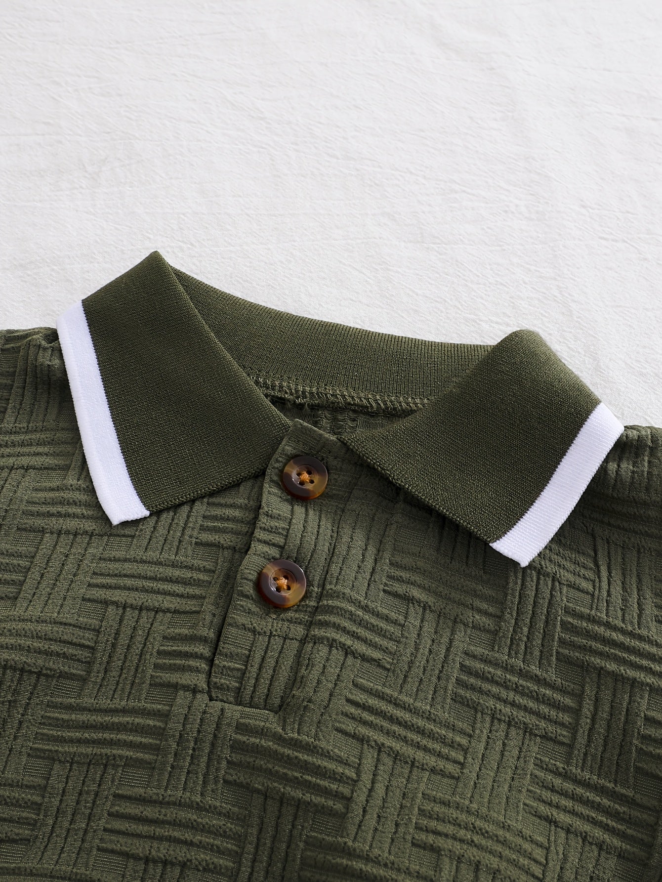 Ensemble d'été pour garçons, 2 pièces, polo et short, tissu jacquard idéal pour l'extérieur