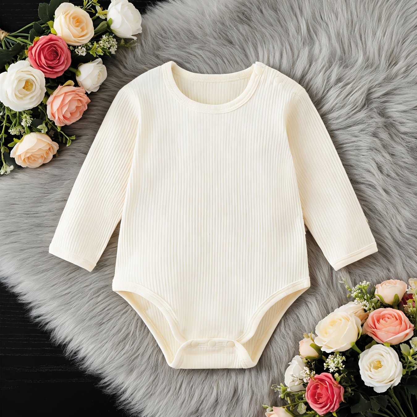 Nouvelle combinaison sans pantalon pour bébé, en tissu côtelé confortable qui protège le ventre et la peau, et respirant. Facile à changer les couches, convient aux bébés de 0 à 18 mois à porter à la maison toute l'année, parfaite pour l'extérieur
