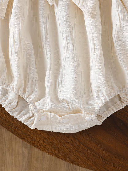 Combinaison d'été douce et mignonne pour bébé fille | Combinaison triangulaire à nœud de col de bébé, vêtements pour bébé doux et confortables, respectueux de la peau, combinaison pour nouveau-né, idéale pour les cadeaux et les saisons scolaires, pour l'e