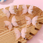 25/5 pièces Barrettes Papillon 3D Mignonnes pour Ados Filles - Accessoires Cheveux Dégradé Pastel Violet & Rose à Couches en Filet, Barrettes Style Printemps Été Extérieur, Épingles à Cheveux en Forme de Papillon (Cadeau Saint-Valentin)