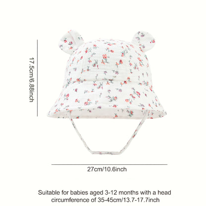 Chapeau de soleil d'été pour bébé 0-1 an, casquette pare-soleil pour bébé, chapeau de pêcheur, chapeau de soleil respirant pour nourrisson, chapeau de plage d'extérieur, 3-12 mois, garçons et filles, casquette décontractée imprimée