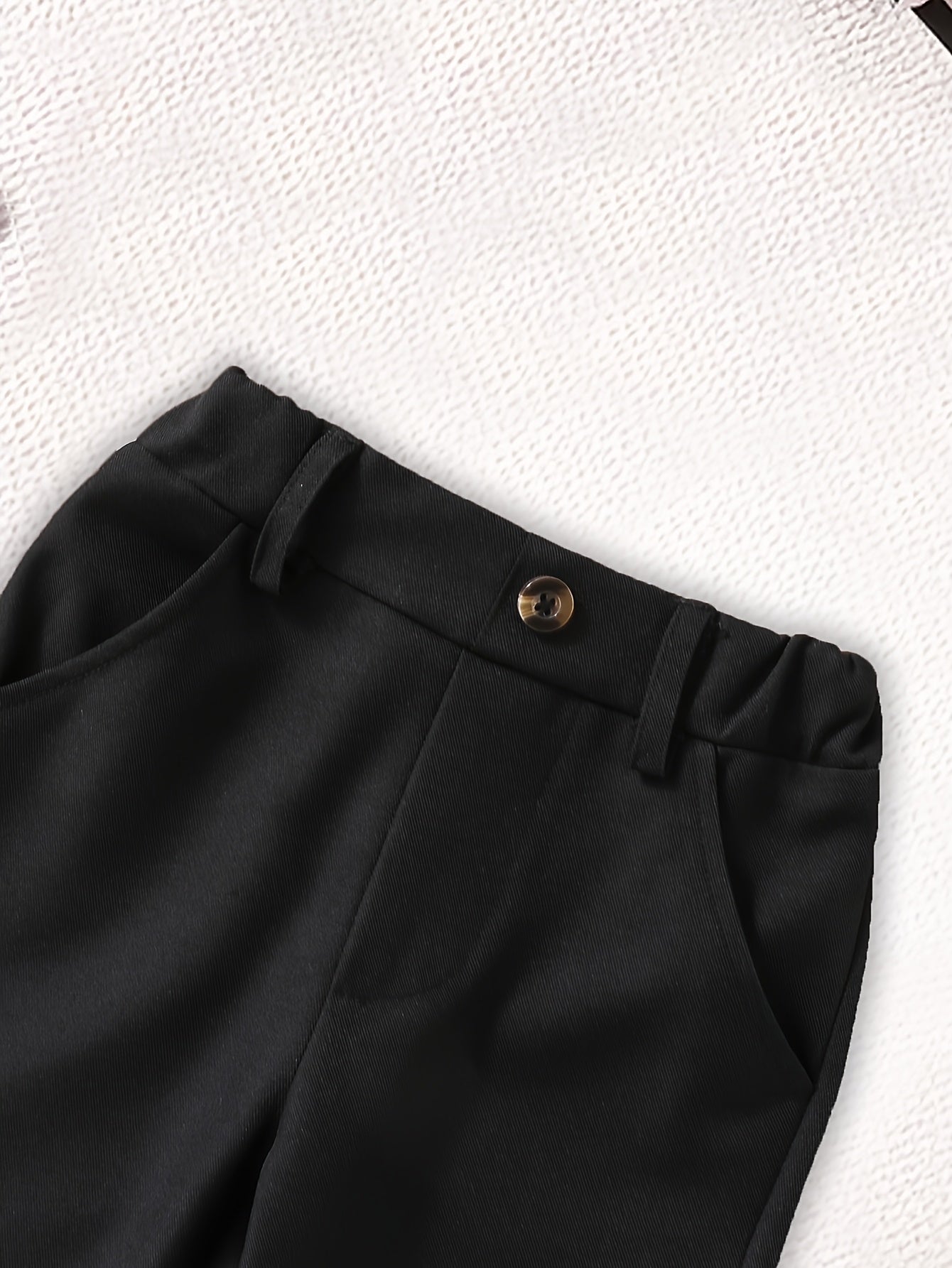 Pantalon de costume noir pour enfants, pantalon extérieur toutes saisons, durable et lavable à la main, idéal pour l'extérieur