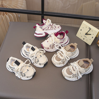 Chaussures de sport décontractées légères pour garçons, style mesh respirant, durables, adaptées au printemps et à l'automne