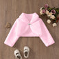 Châle Cardigan Cape pour Fille, à la Mode, Court, à Manches Longues, en Tissu Pelucheux de Couleur Unie, Veste Cardigan d'Hiver Chaude, Vêtement d'Extérieur Cardigan Décontracté, Élégant et Simple