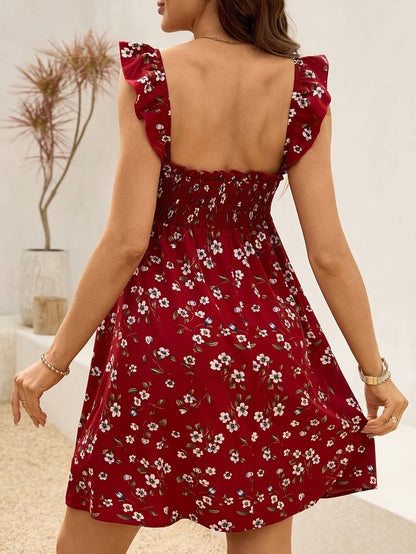 Robe de vacances maternité à manches et à imprimé floral pour se couvrir