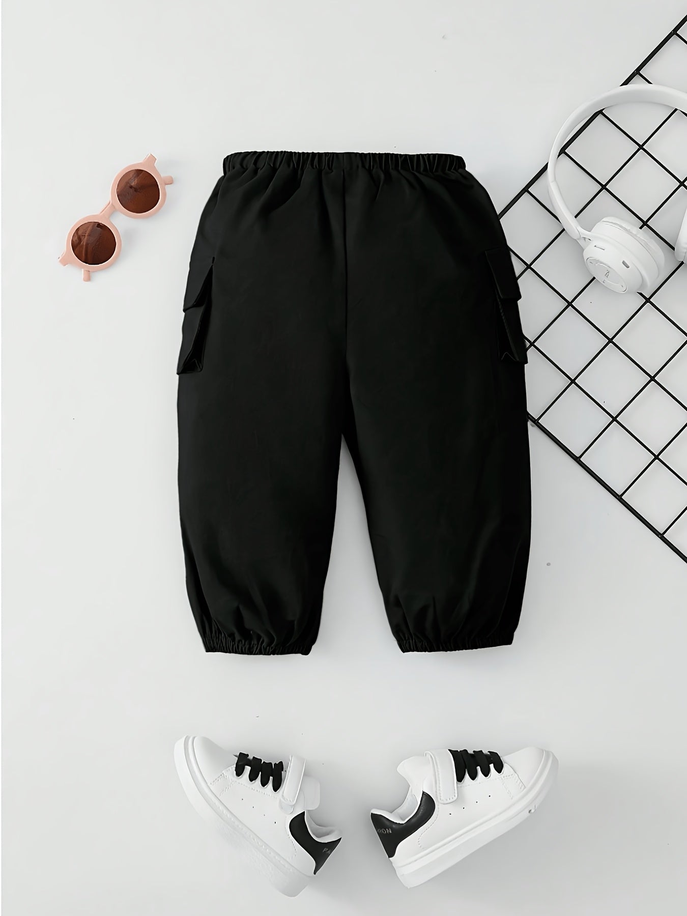 Pantalon Long de Printemps/Automne pour Fille avec Poches Latérales et Poignets Élastiques, Parfait pour l'Extérieur