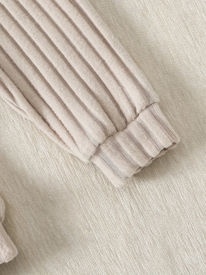 Ensemble bébé garçon tendance : Haut à manches longues rayé/unie + Pantalon long confortable, idéal pour l'extérieur