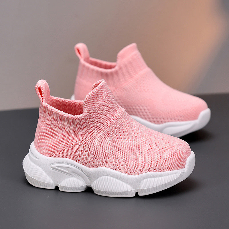 Nouvelles chaussures de marche tendance pour bébés, disponibles en plusieurs couleurs, adaptées aux enfants de moins de 14 ans. Fabriquées avec du tricot respirant, parfaites pour toutes les saisons, à porter au quotidien.