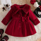 Tenue de la Saint-Valentin pour Fille, Cardigan à Revers en Peluche Irrégulière pour Fille Automne/Hiver avec Patchwork en Fausse Fourrure, Nœud en Mélange, Veste Cardigan à Boutons. Convient pour les Sorties, les Cadeaux, les Vêtements de la Rentrée Scol