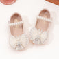 Chaussures de princesse pour fille, nouveau style automne-hiver, ballerines élégantes à nœud papillon papillon pour petites filles, chaussures uniques à semelle souple et cristaux pour enfants