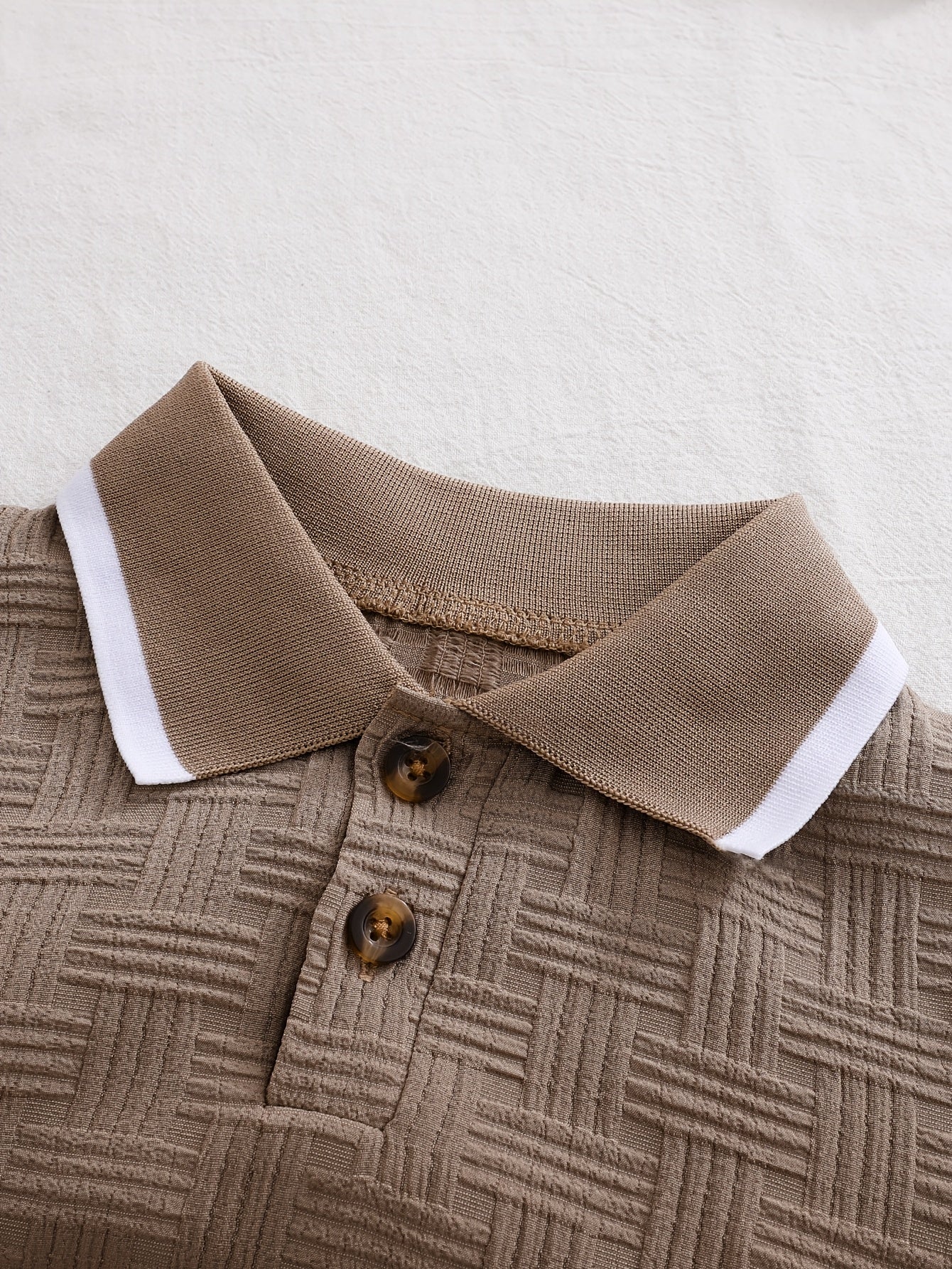 Ensemble d'été pour garçons, 2 pièces, polo et short, tissu jacquard idéal pour l'extérieur
