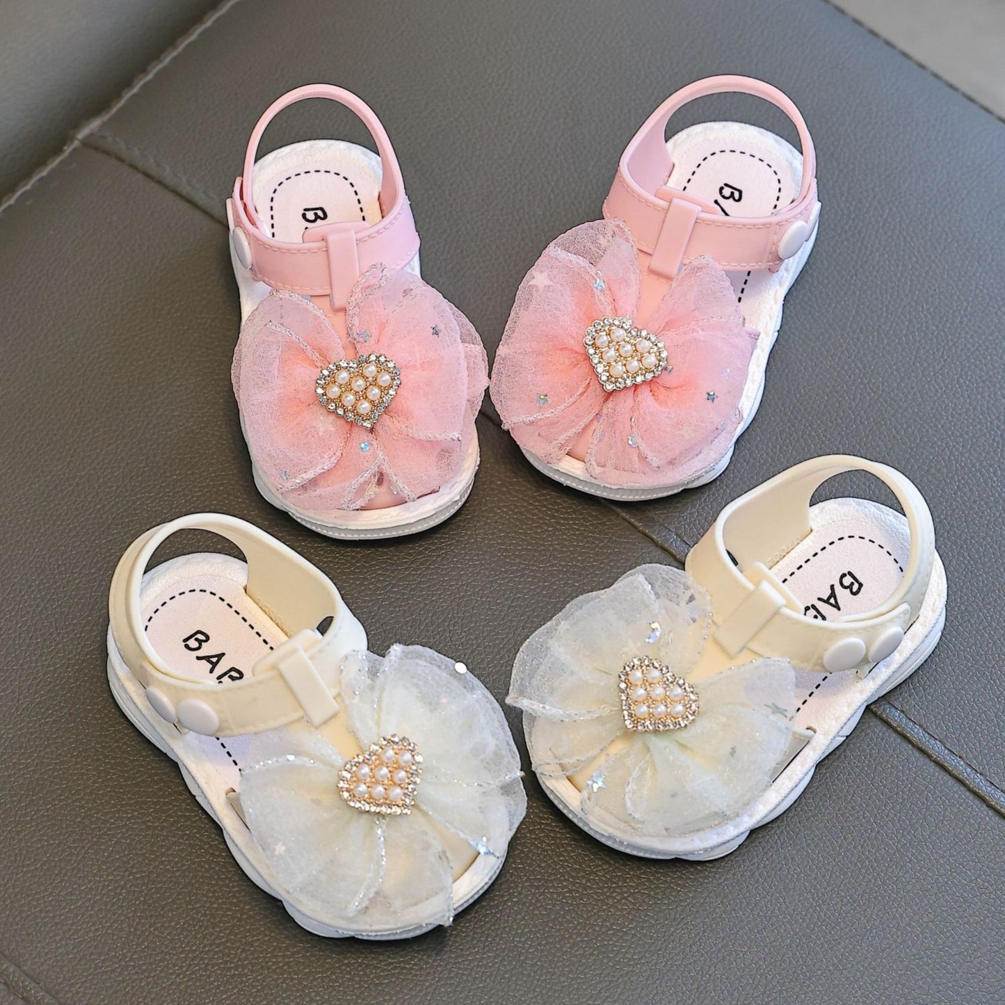 Sandales d'Été pour Fillettes à Semelle Souple et Enveloppante, Chaussures de Marche Extérieure pour Petites Princesses