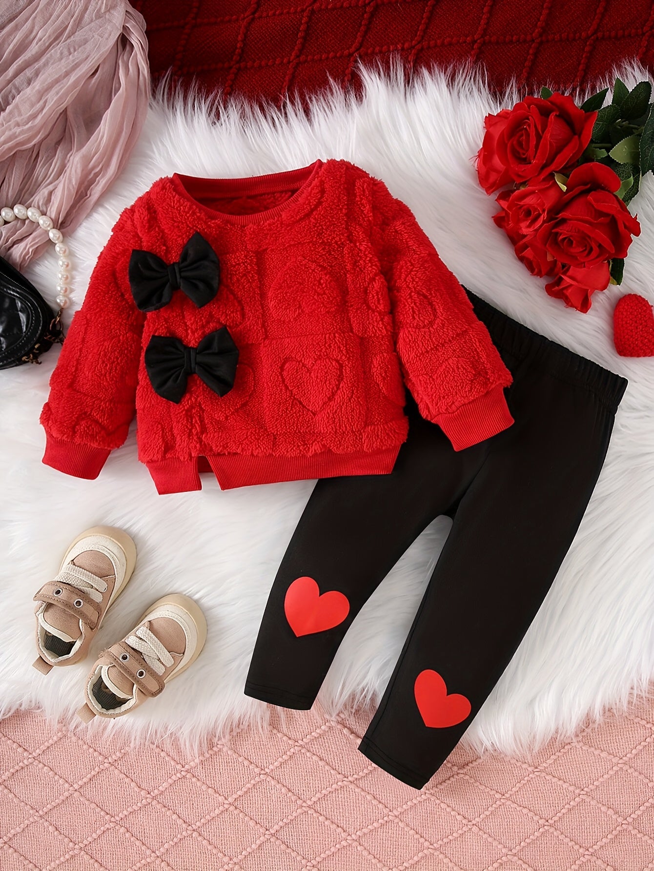 Red Bow Winter Set