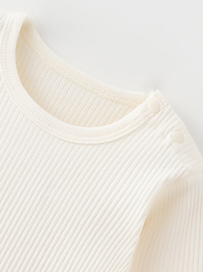 Nouvelle combinaison sans pantalon pour bébé, en tissu côtelé confortable qui protège le ventre et la peau, et respirant. Facile à changer les couches, convient aux bébés de 0 à 18 mois à porter à la maison toute l'année, parfaite pour l'extérieur