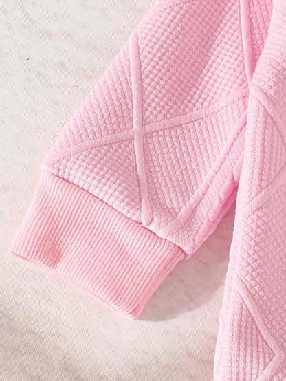 Ensemble élégant pour bébé fille comprenant un sweat-shirt à fleurs tridimensionnelles et un pantalon à manches longues, idéal pour l'extérieur