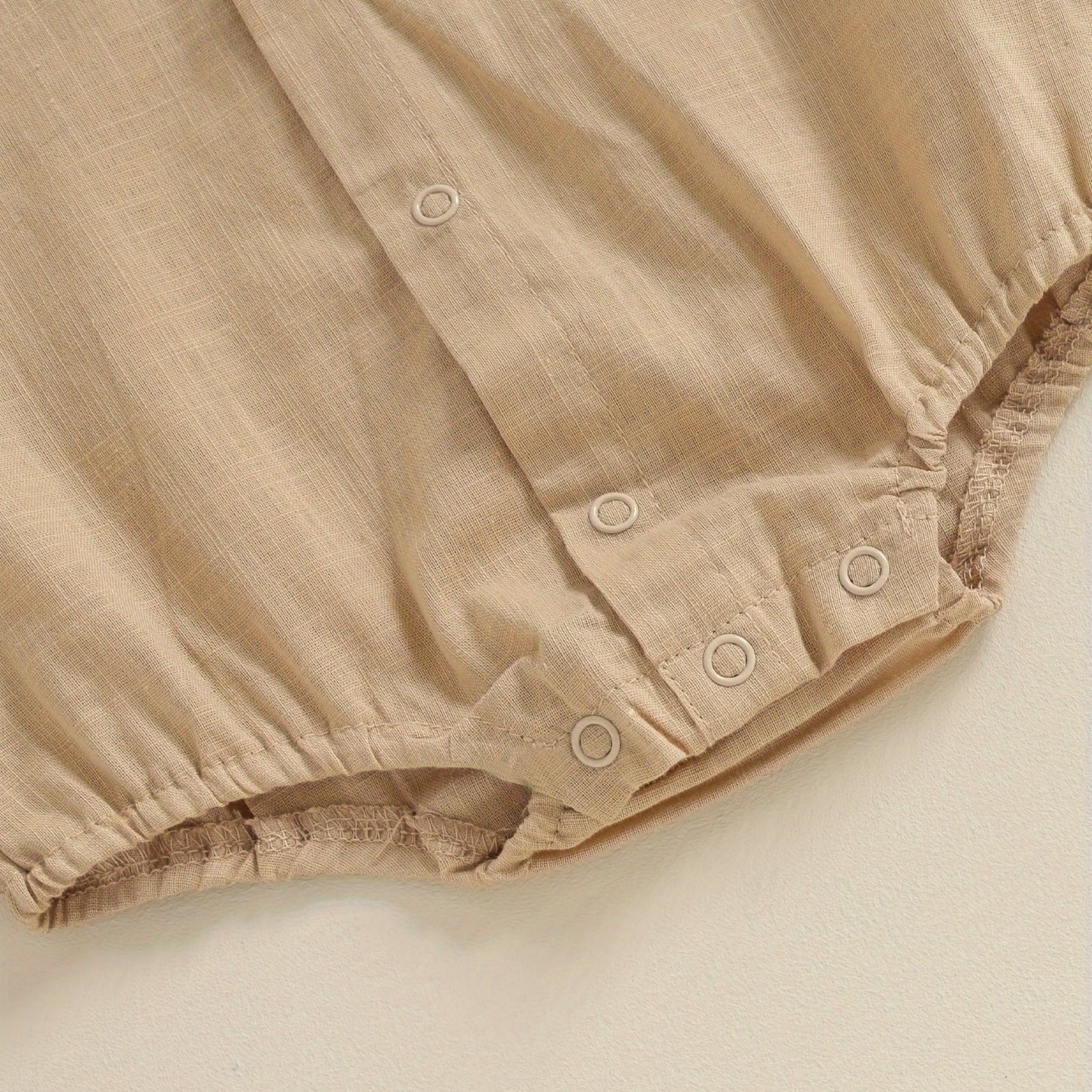 Combinaison Bébé Garçon Gentleman Couleur Unie Manches Longues Revers Boutonnage Avant avec Poche Vêtements Tout-Petit, pour l'Extérieur