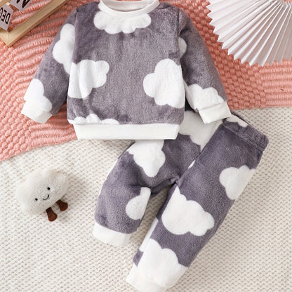 Ensemble 2 pièces pour bébé garçon en tricot, idéal pour l'extérieur