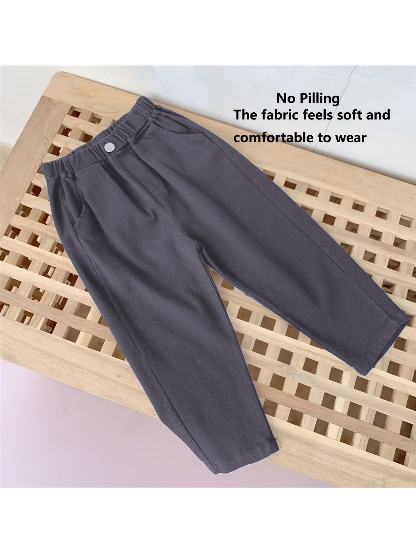 Pantalon Cargo Style Preppy Printemps Automne Garçons Pantalons Filés Filles Pantalons Bébé Pantalons Décontractés Style Printemps, pour l'Extérieur