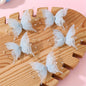 25/5 pièces Barrettes Papillon 3D Mignonnes pour Ados Filles - Accessoires Cheveux Dégradé Pastel Violet & Rose à Couches en Filet, Barrettes Style Printemps Été Extérieur, Épingles à Cheveux en Forme de Papillon (Cadeau Saint-Valentin)