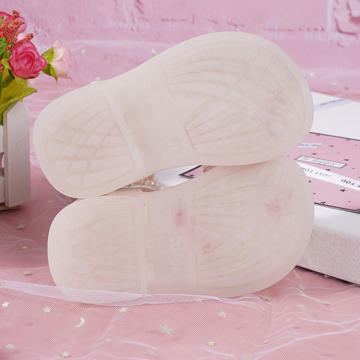1 Paire de Sandales Princesse à Perles Scintillantes pour Filles - Élégantes, Respirantes et Confortables avec Fermeture, Chaussures d'Été Légères Antidérapantes pour Jeux Intérieurs/Extérieurs, Plage et Tenue Décontractée, Sandales à Bretelles