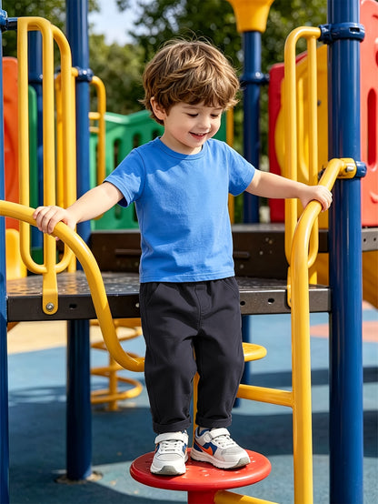 Pantalon Cargo Style Preppy Printemps Automne Garçons Pantalons Filés Filles Pantalons Bébé Pantalons Décontractés Style Printemps, pour l'Extérieur