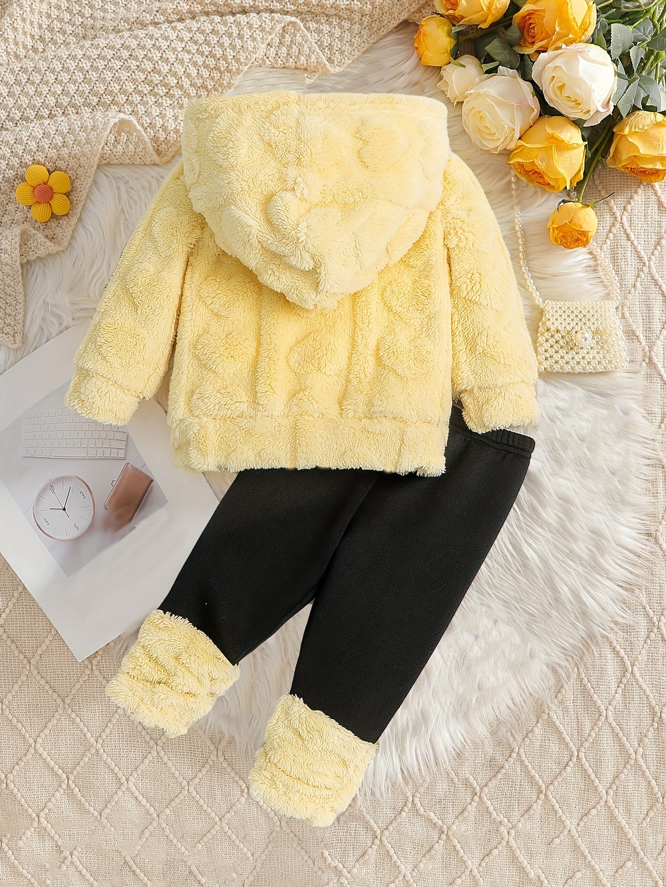 Cozy Bow Hooded Set