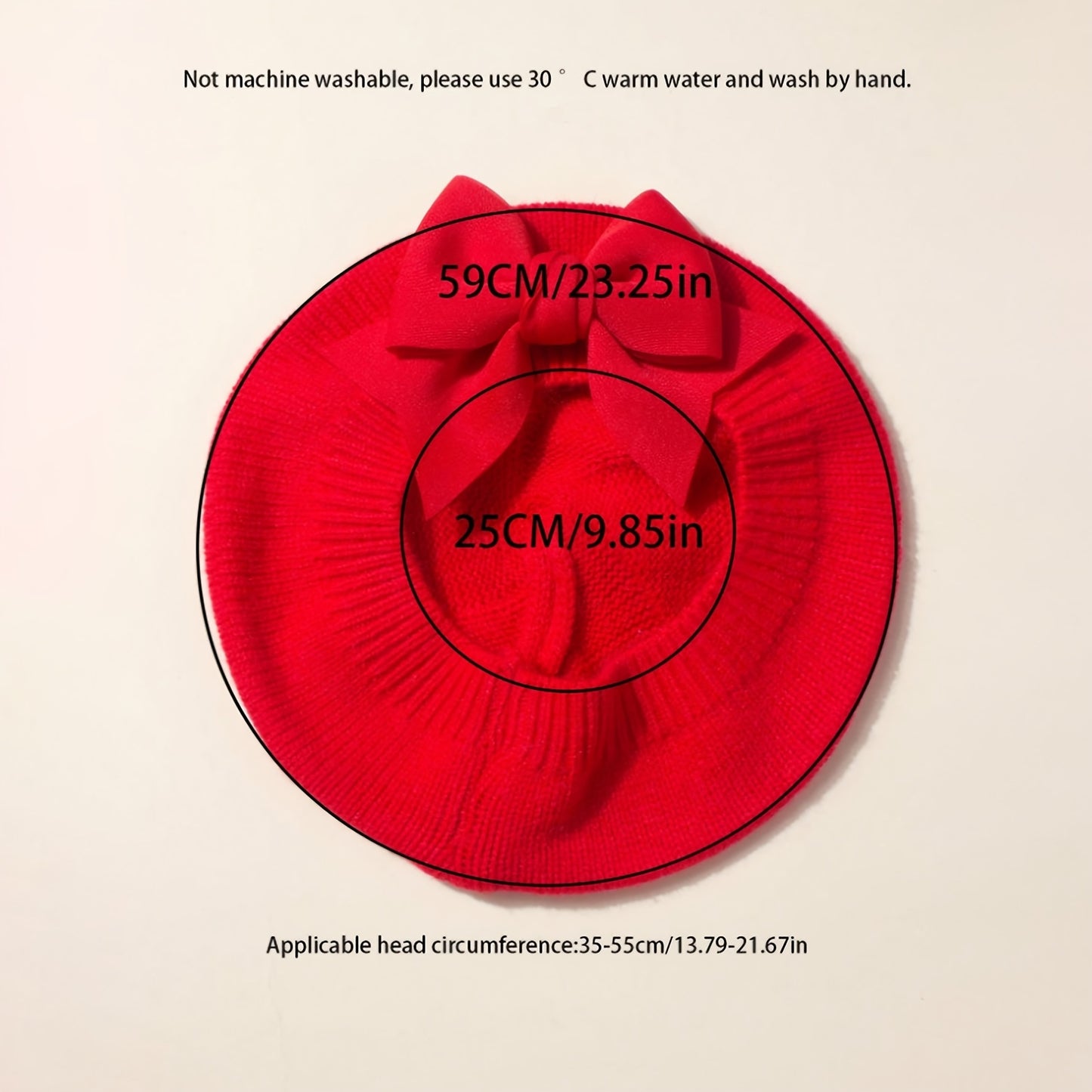 2 pièces Béret Bébé avec Nœud Bonnet Tricoté - Choix Idéal pour Nouveau-né - Cadeau Chapeau de Peintre