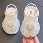 Sandales d'Été pour Fillettes à Semelle Souple et Enveloppante, Chaussures de Marche Extérieure pour Petites Princesses