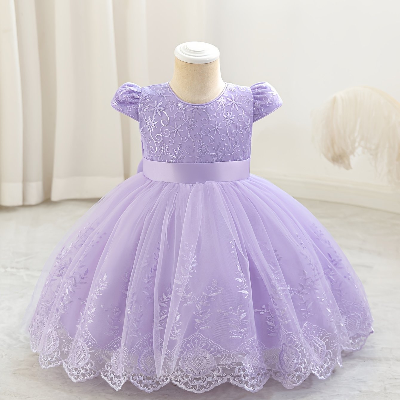 Robe de princesse pour enfants, robe d'anniversaire avec grand nœud, jupe tutu, robe brodée pour filles, robe de saison des mariages, saison de la rentrée scolaire, robe d'Halloween, robe de Noël, robe de cérémonie haut de gamme