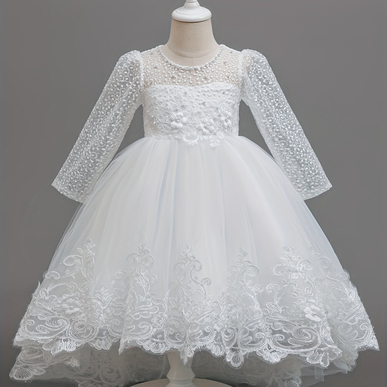 Nouvelle robe de princesse en dentelle de marque tendance, robe à volants brodée pour mariages, anniversaires, piano et autres occasions spéciales