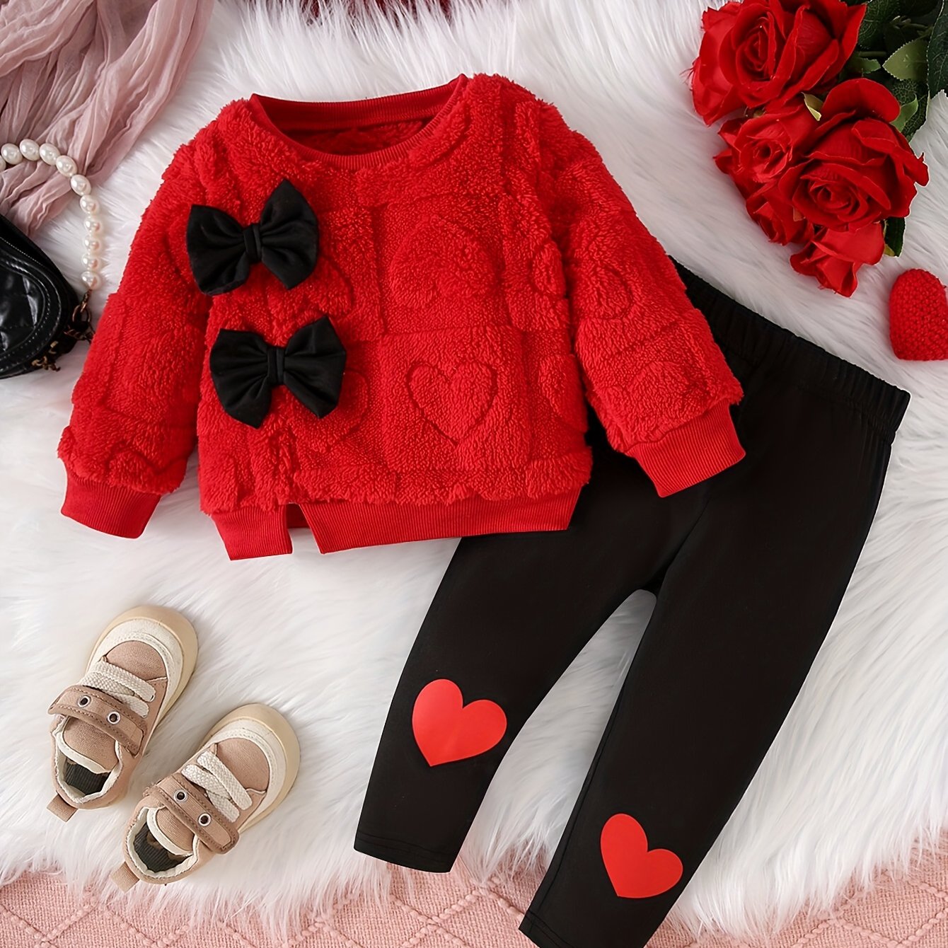 Red Bow Winter Set