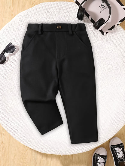 Pantalon de costume noir pour enfants, pantalon extérieur toutes saisons, durable et lavable à la main, idéal pour l'extérieur