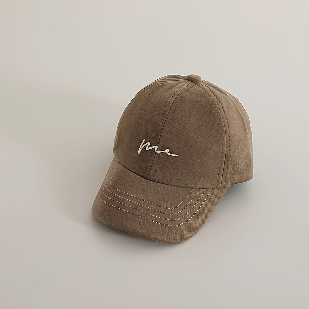Casquette de bébé Printemps Automne Style Fin Baseball Chapeau de soleil Décontracté Tous les tenues Brodé Casquette de baseball Mignon Chapeau de soleil pour tout-petits Convient pour les jeux quotidiens en plein air Anniversaire Convient pour 2-4 ans Ci