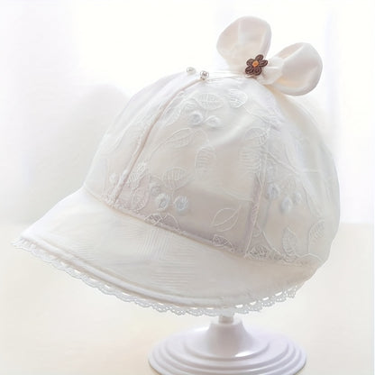 1 Chapeau de Pêcheur pour Bébé, Chapeau Seau  Solaire Printemps et Été, Design Mignon Léger et Respirant pour Filles, Idéal pour Voyages en Plein Air et Rassemblements, Convient aux Bébés de 6 à 24 Mois