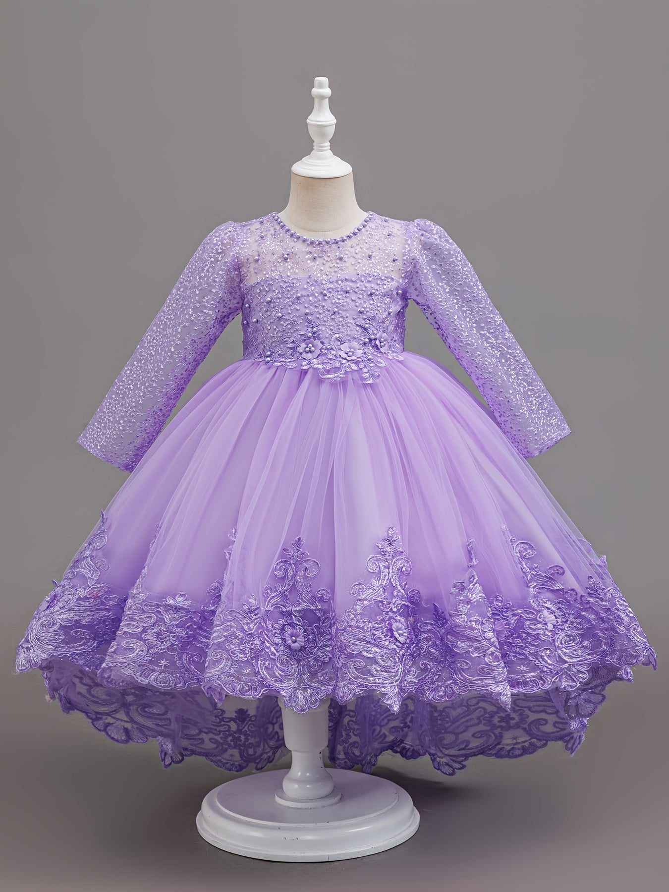 Nouvelle robe de princesse en dentelle de marque tendance, robe à volants brodée pour mariages, anniversaires, piano et autres occasions spéciales