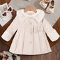 Tenue de la Saint-Valentin pour Fille, Cardigan à Revers en Peluche Irrégulière pour Fille Automne/Hiver avec Patchwork en Fausse Fourrure, Nœud en Mélange, Veste Cardigan à Boutons. Convient pour les Sorties, les Cadeaux, les Vêtements de la Rentrée Scol
