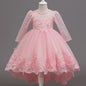 Nouvelle robe de princesse en dentelle de marque tendance, robe à volants brodée pour mariages, anniversaires, piano et autres occasions spéciales