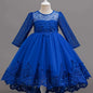 Nouvelle robe de princesse en dentelle de marque tendance, robe à volants brodée pour mariages, anniversaires, piano et autres occasions spéciales