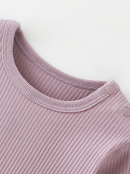 Nouvelle combinaison sans pantalon pour bébé, en tissu côtelé confortable qui protège le ventre et la peau, et respirant. Facile à changer les couches, convient aux bébés de 0 à 18 mois à porter à la maison toute l'année, parfaite pour l'extérieur