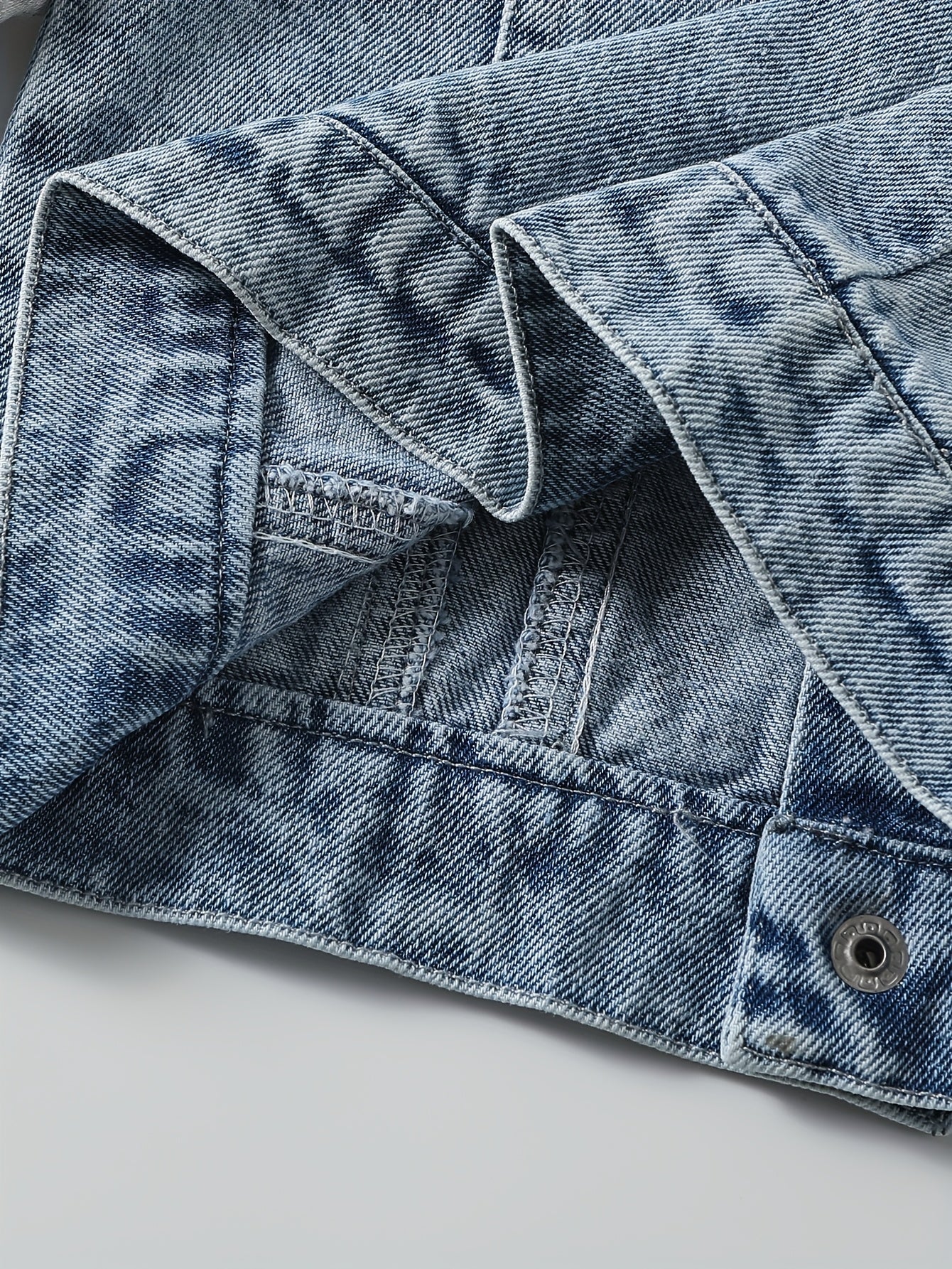 Veste à capuche bleu clair avec manches délavées - Manteau extérieur doux non extensible adapté pour &, lavable en machine - Veste décontractée