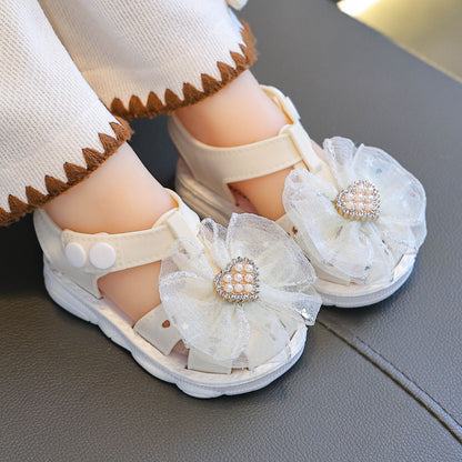 Sandales d'Été pour Fillettes à Semelle Souple et Enveloppante, Chaussures de Marche Extérieure pour Petites Princesses