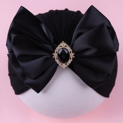 Chapeau mignon à nœud pour automne et hiver, chapeau souple élastique uni, idéal pour un usage quotidien et décoration de fêtes, cadeau parfait, unisexe