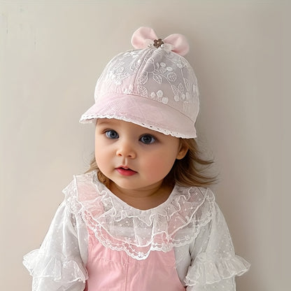 1 Chapeau de Pêcheur pour Bébé, Chapeau Seau  Solaire Printemps et Été, Design Mignon Léger et Respirant pour Filles, Idéal pour Voyages en Plein Air et Rassemblements, Convient aux Bébés de 6 à 24 Mois