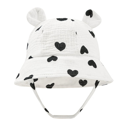 Chapeau de soleil d'été pour bébé 0-1 an, casquette pare-soleil pour bébé, chapeau de pêcheur, chapeau de soleil respirant pour nourrisson, chapeau de plage d'extérieur, 3-12 mois, garçons et filles, casquette décontractée imprimée
