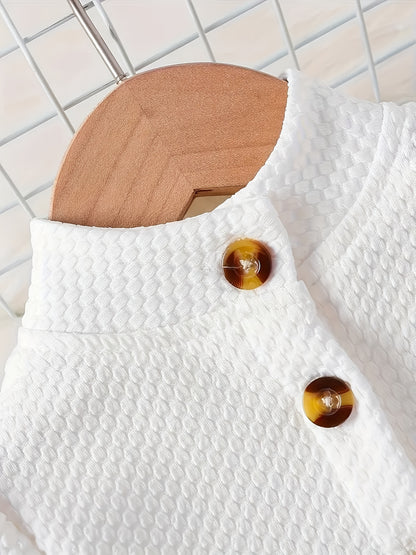 Ensemble décontracté pour fille comprenant une robe à fleurs brodée, une veste et une jupe, idéal pour l'extérieur