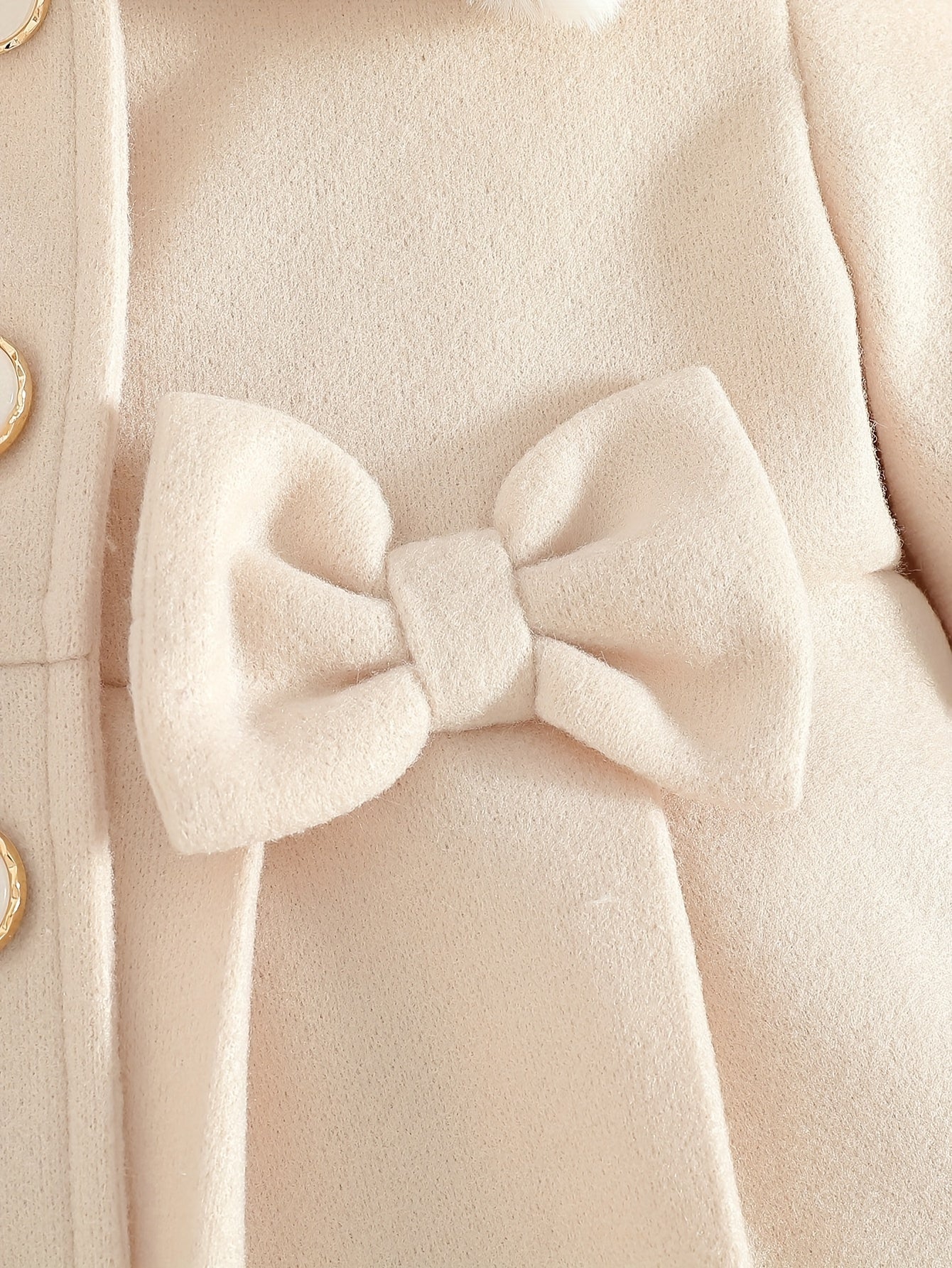 Manteau en Tweed à Col Dentelle avec Nœud pour Filles, Style Princesse Délicat, Manteau d'Hiver Chaud et Confortable, Tenue Mignonne et Douce, Idéal pour Occasions Spéciales, Fêtes, Sorties, Cadeau de Saint-Valentin ou Anniversaire pour Fille