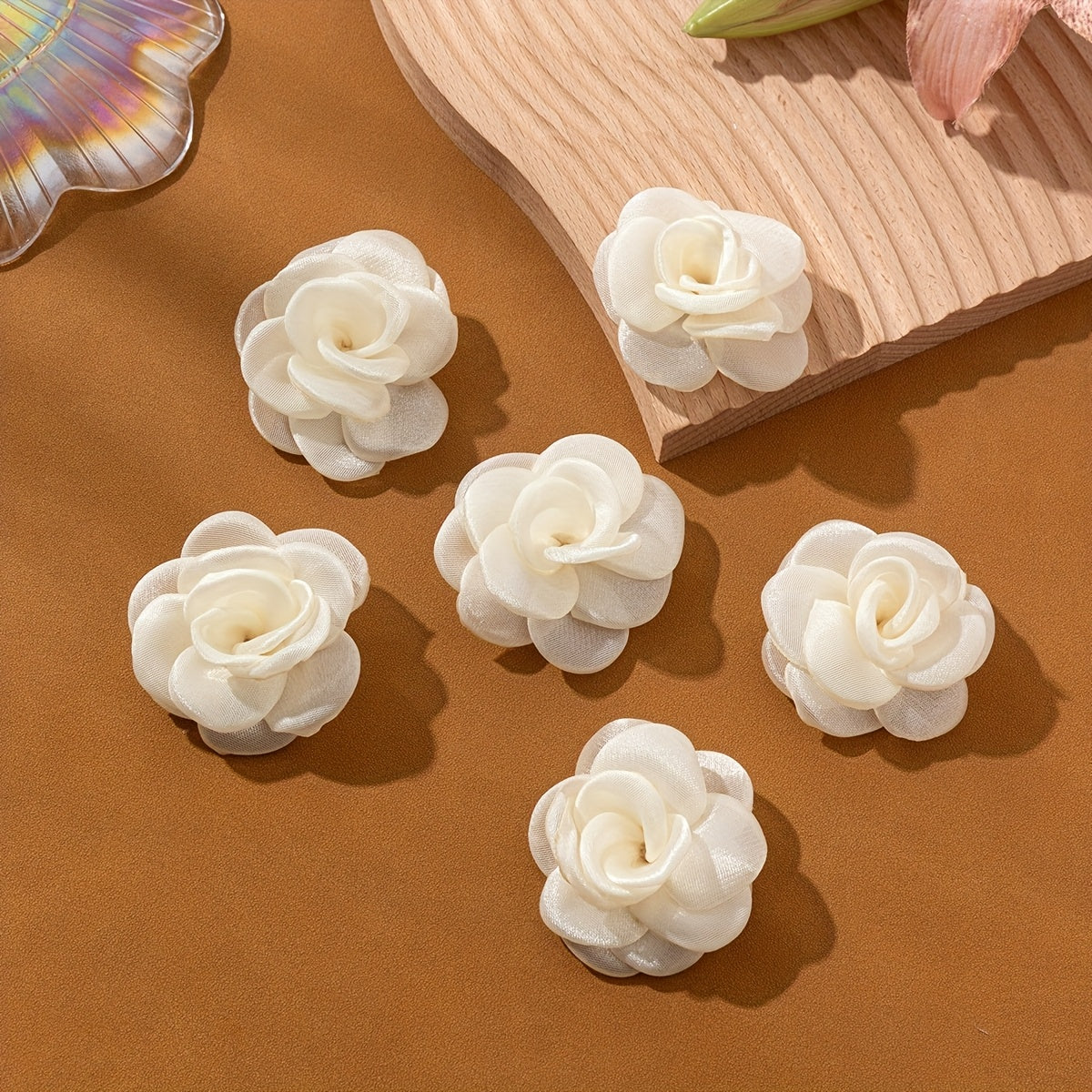 6 pinces à cheveux fleur de rose douce, élégantes et stylées, parfaites pour les fêtes et le quotidien