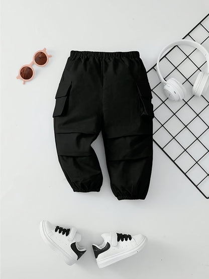 Pantalon Long de Printemps/Automne pour Fille avec Poches Latérales et Poignets Élastiques, Parfait pour l'Extérieur